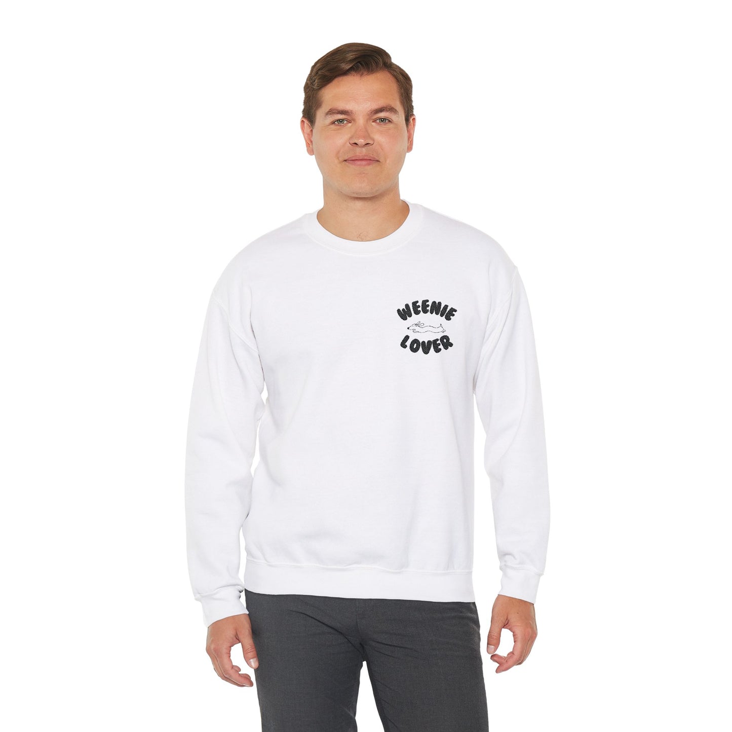 Weenie Lover | Black Design | Embroidered Unisex Heavy Blend™ Crewneck Sweatshirt