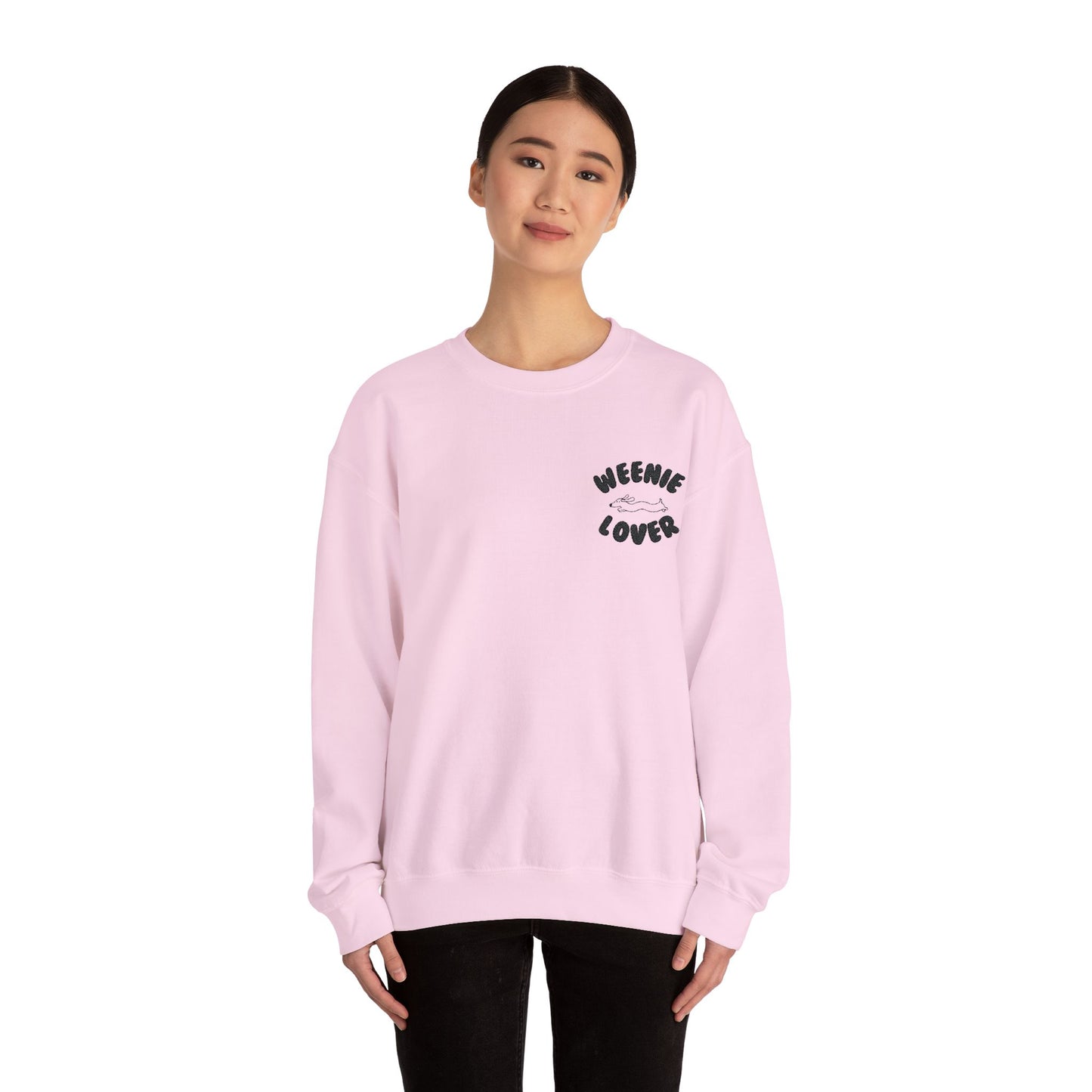 Weenie Lover | Black Design | Embroidered Unisex Heavy Blend™ Crewneck Sweatshirt