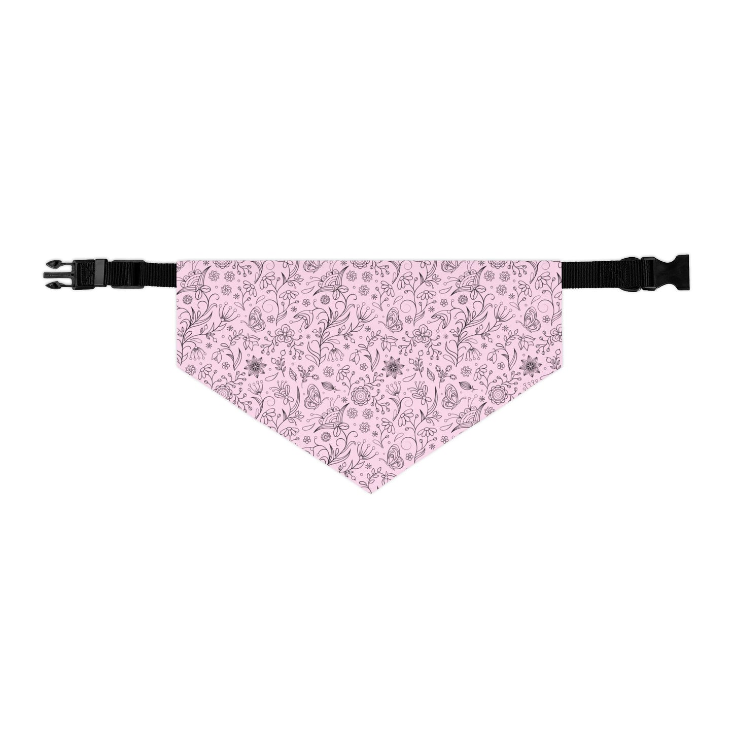 Whimsical Doodles | Pink Pet Bandana Collar