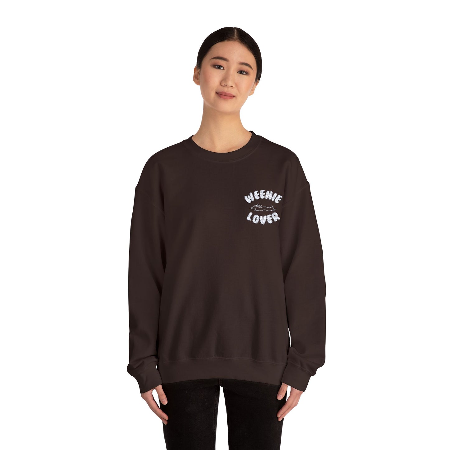 Weenie Lover | White Design | Embroidered Unisex Heavy Blend™ Crewneck Sweatshirt