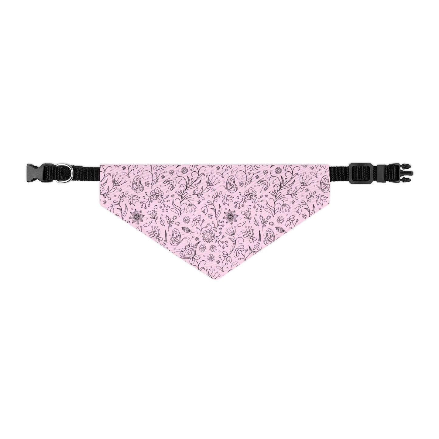 Whimsical Doodles | Pink Pet Bandana Collar