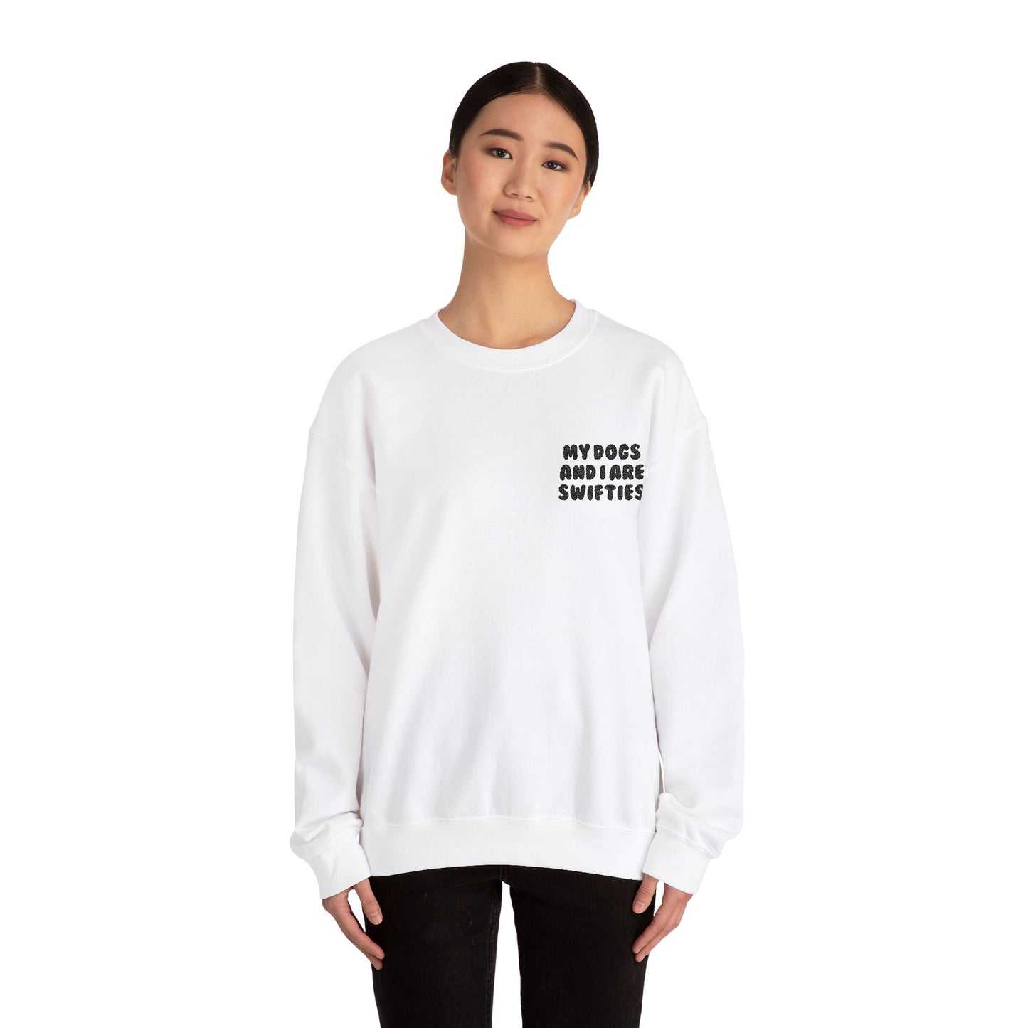 My Dogs and I Are Swifties | Embroidered Unisex Heavy Blend™ Crewneck Sweatshirt