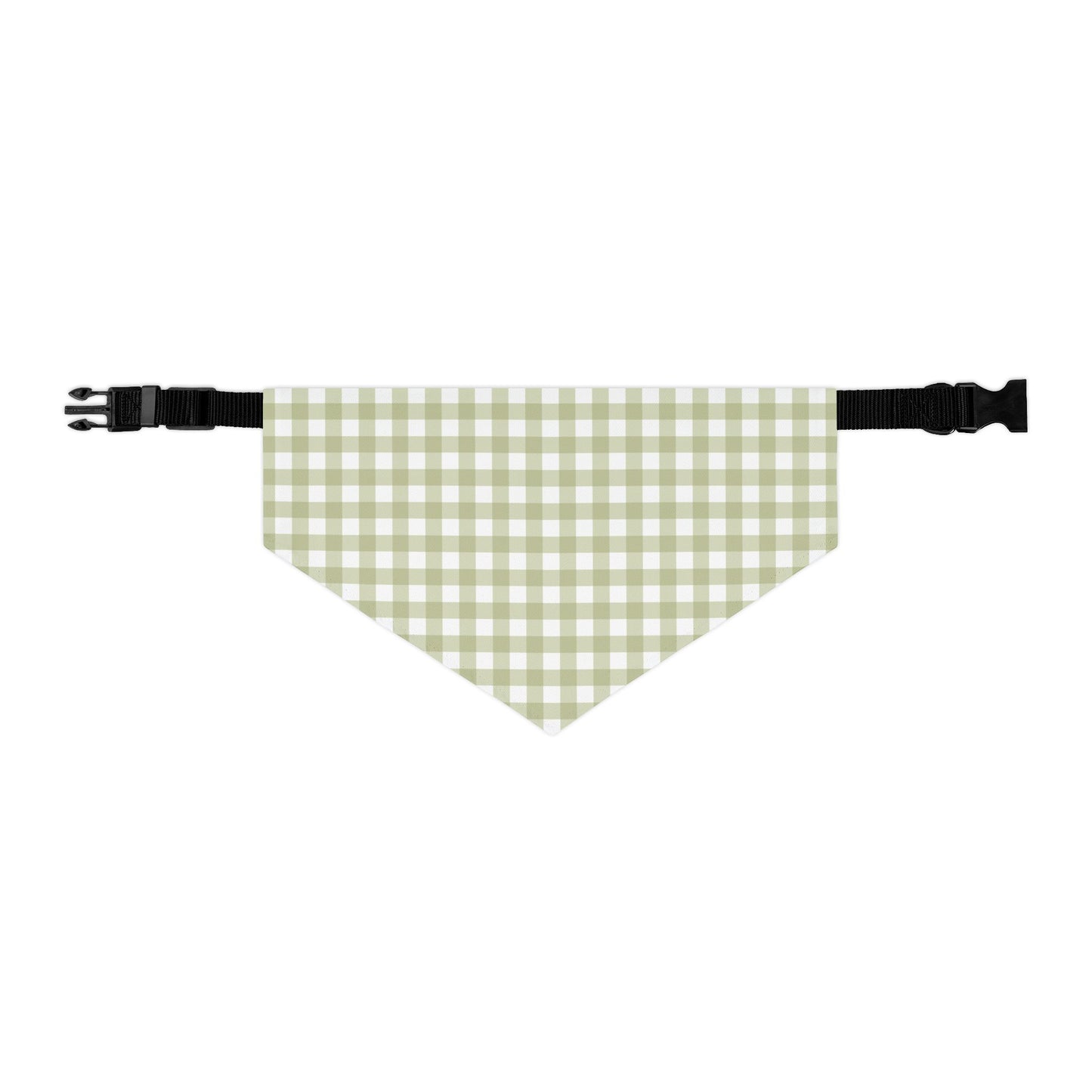 Green Gingham | Pet Bandana Collar