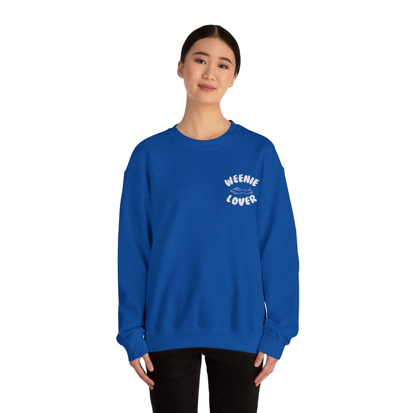 Weenie Lover | White Design | Embroidered Unisex Heavy Blend™ Crewneck Sweatshirt