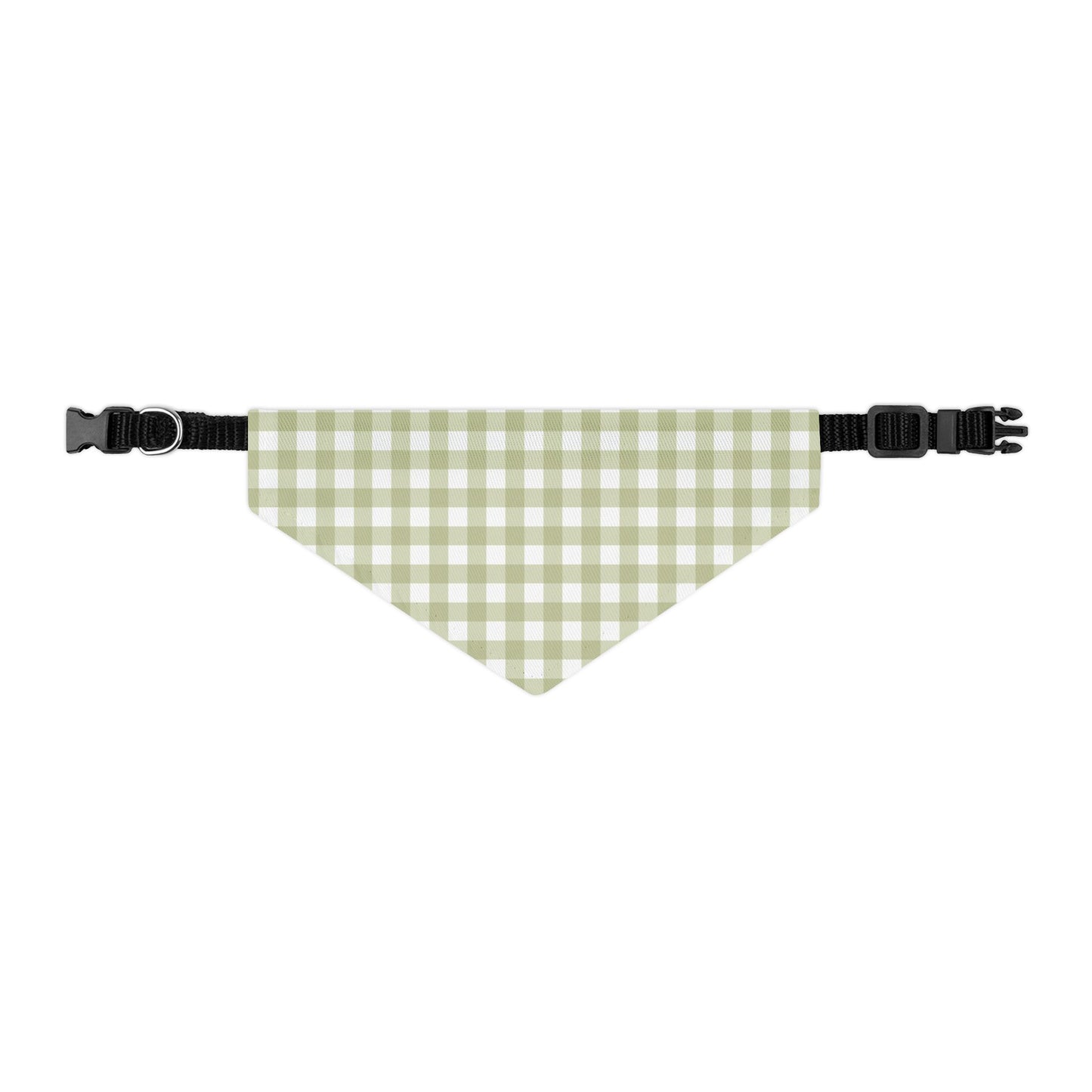 Green Gingham | Pet Bandana Collar