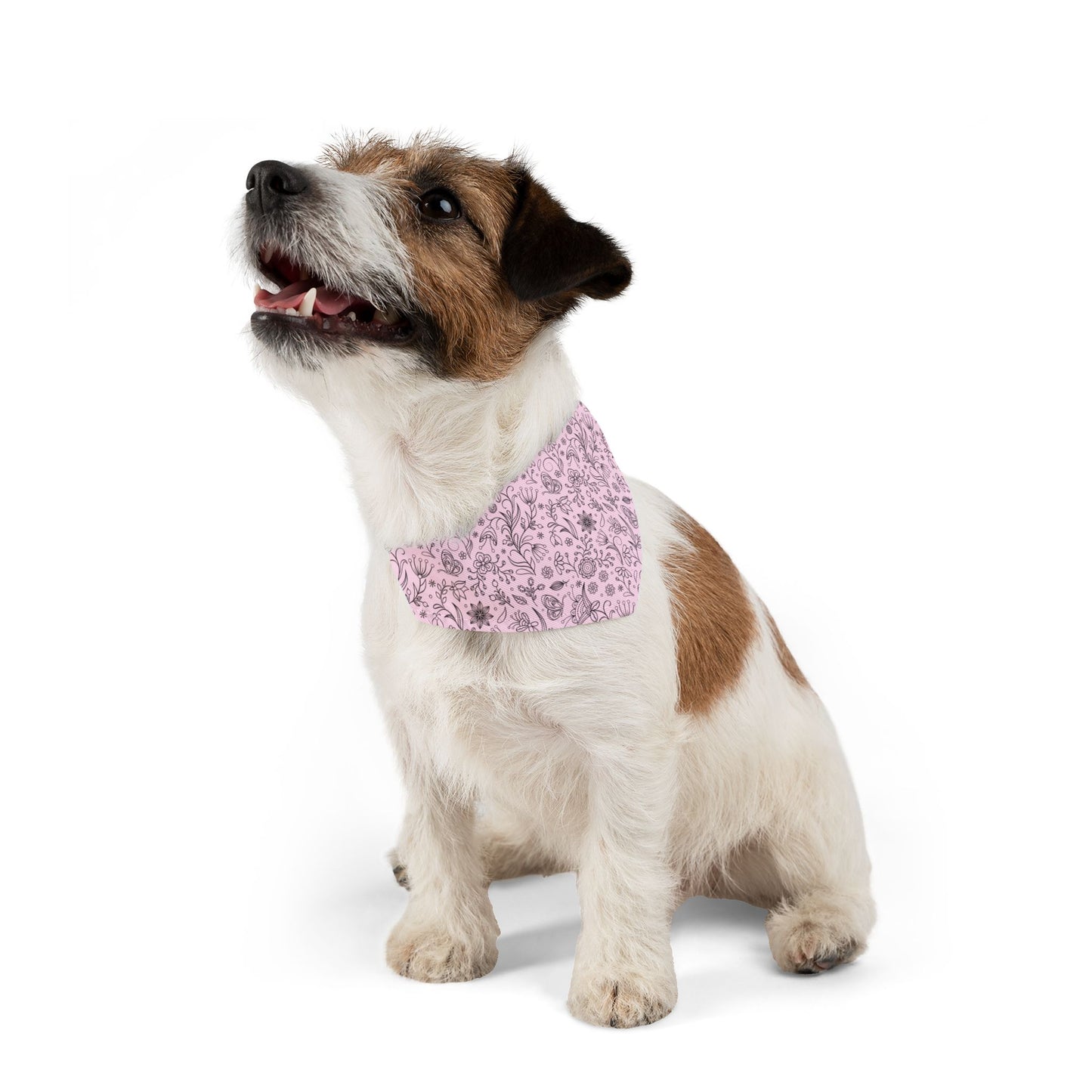 Whimsical Doodles | Pink Pet Bandana Collar