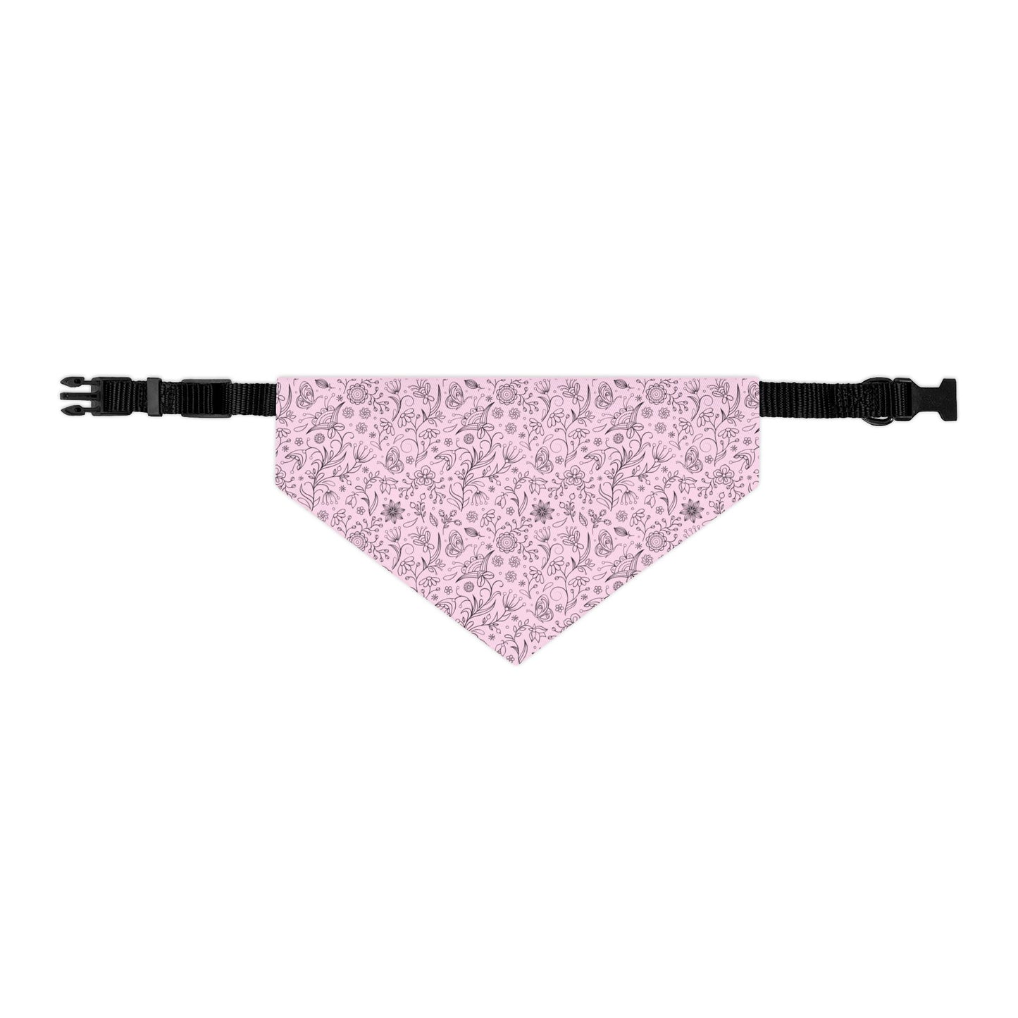 Whimsical Doodles | Pink Pet Bandana Collar