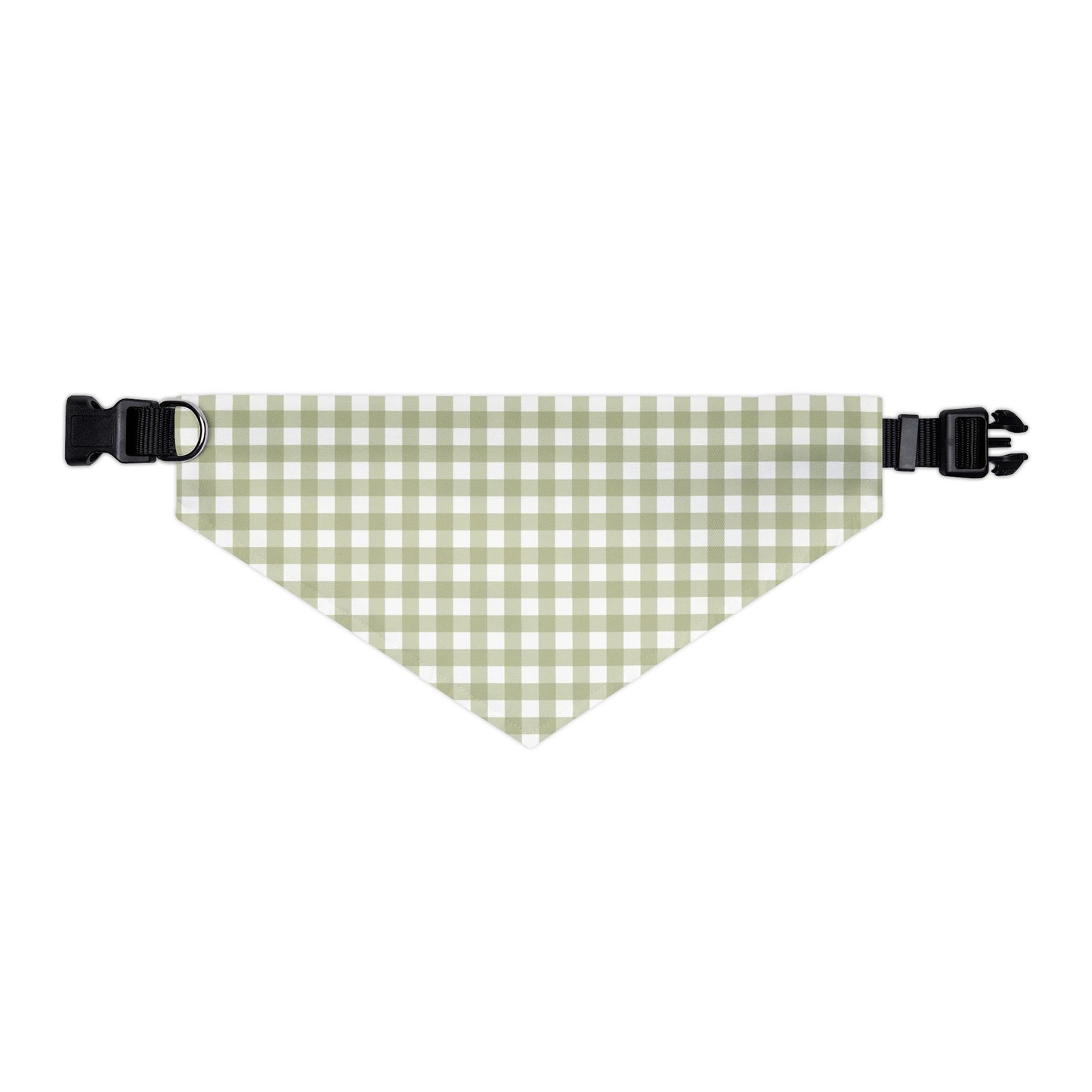 Green Gingham | Pet Bandana Collar