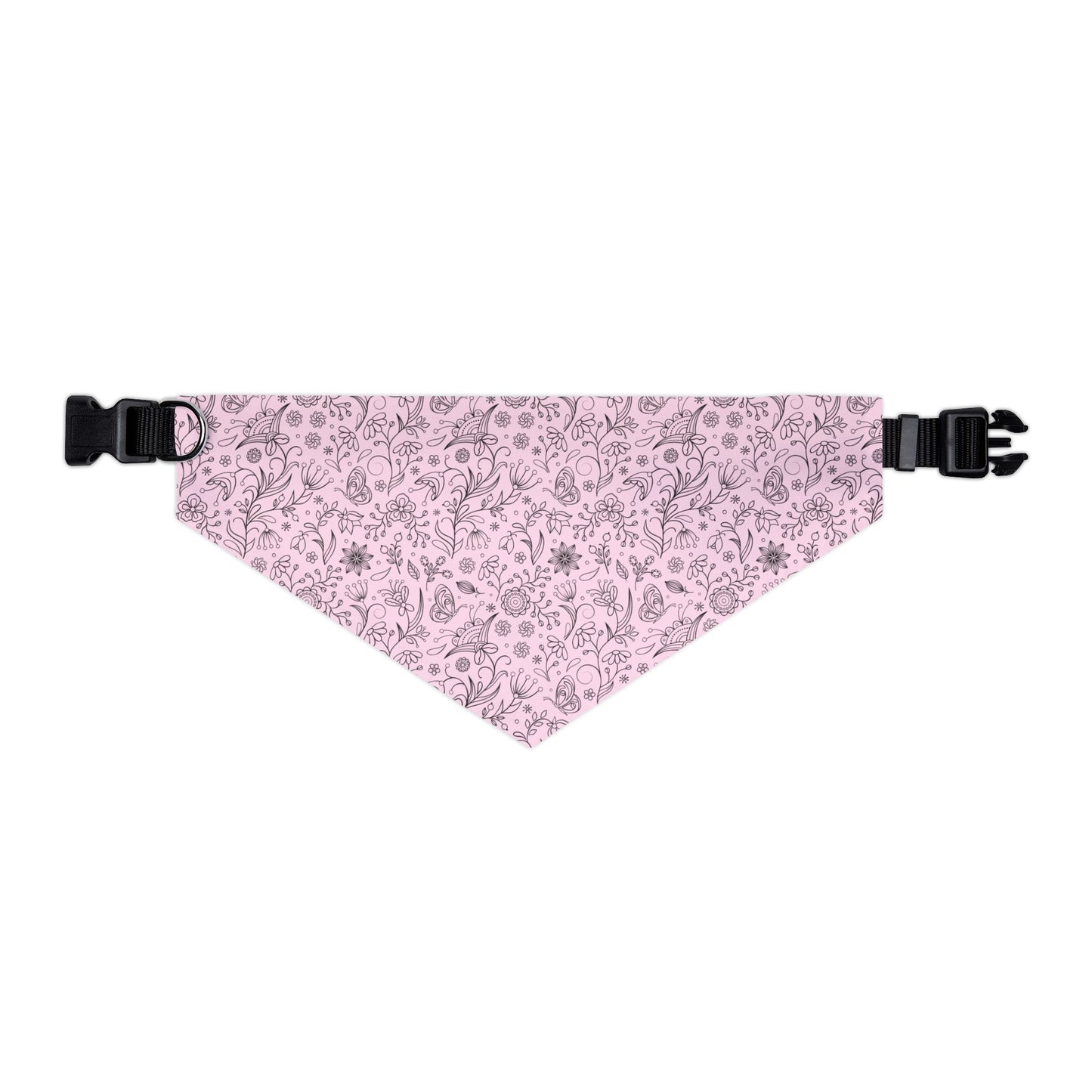 Whimsical Doodles | Pink Pet Bandana Collar