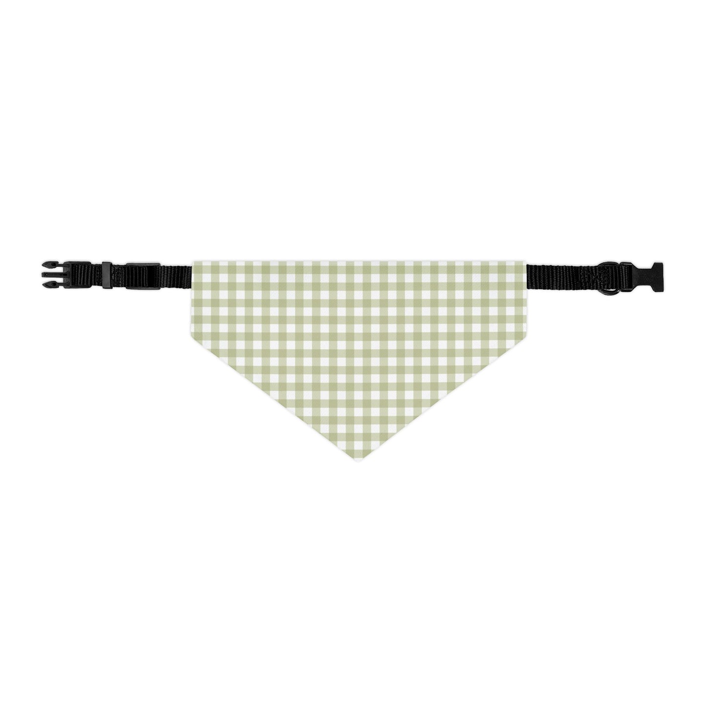 Green Gingham | Pet Bandana Collar