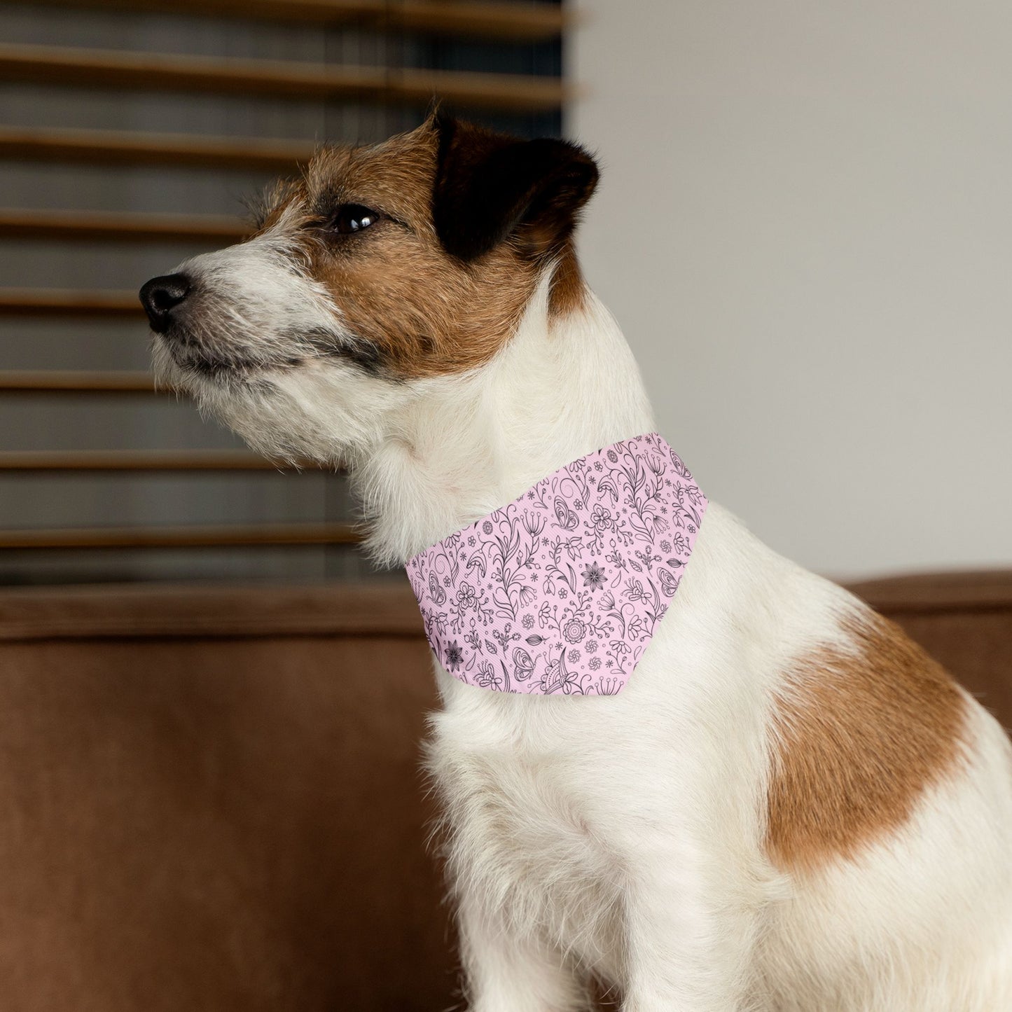 Whimsical Doodles | Pink Pet Bandana Collar