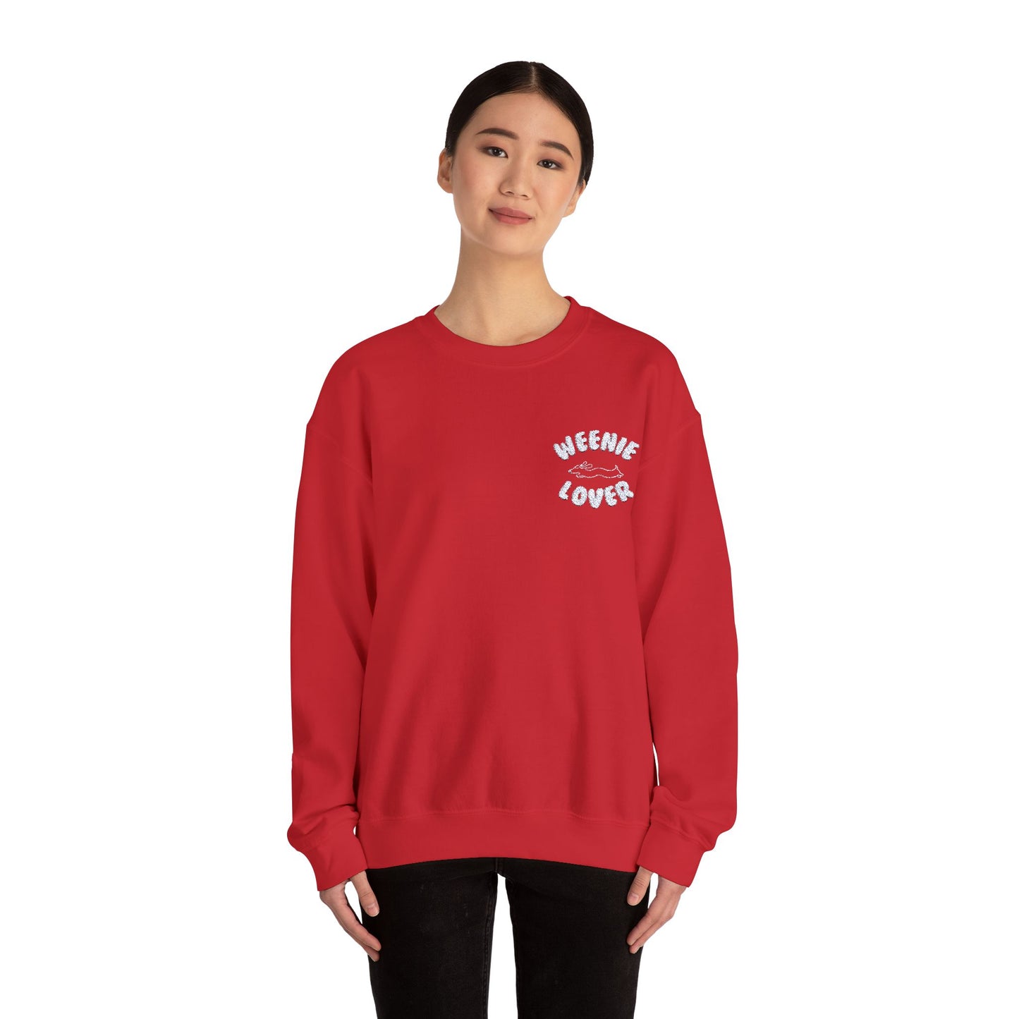 Weenie Lover | White Design | Embroidered Unisex Heavy Blend™ Crewneck Sweatshirt